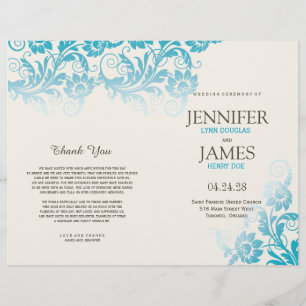 Élégante floraison Élégance Programmes de mariage