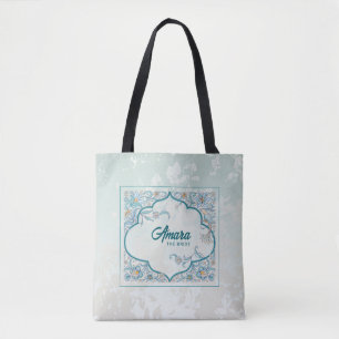 Elegante Floral Arabesque Tote Bag Tasche