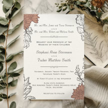 Elegante floral Art Nouveau formelle Hochzeit