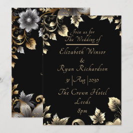 Elegante Floral Bliss Einladung Hochzeit