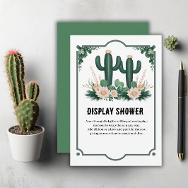 Elegante floral Boho Moderne Cactus Baby Shower Begleitkarte