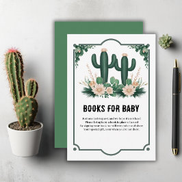 Elegante floral Boho Moderne Cactus Baby Shower Begleitkarte