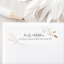 Elegante Floral Botaniqe Gold Foil Wedding