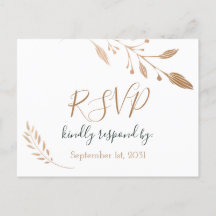 Elegante Floral Botaniqe Gold Foil Wedding