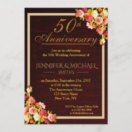 Elegante Floral Bouquet Hochzeitstag Einladung