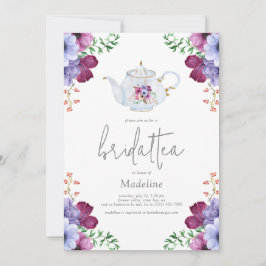 Elegante Floral Bridal Tea Bridal Dusche Einladung