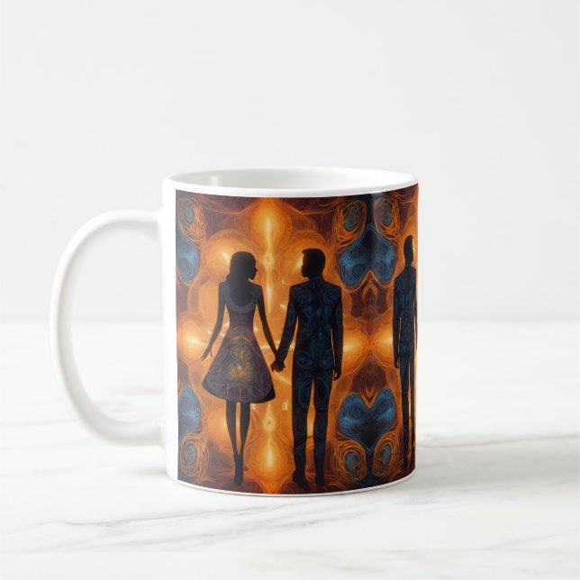 Elegante Floral Bride Wedding Collection Kaffeetasse (Links)