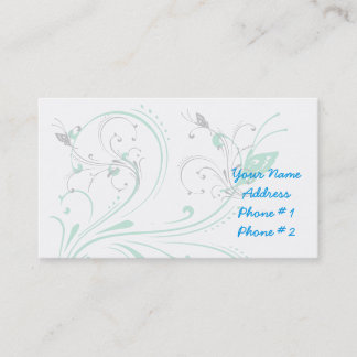 Elegante Floral Butterfly Visitenkarte