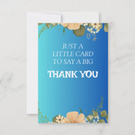 Elegante floral Dankeschön Karte mit Personalisier