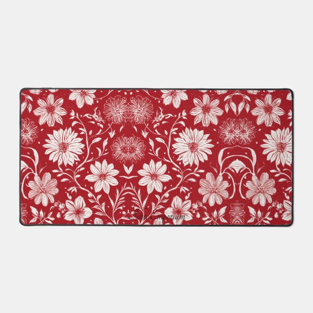 Elegante Floral Desk Mat Schreibtischunterlage (Vorderseite)