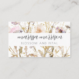 Elegante floral Florist Square Business Card Visitenkarte