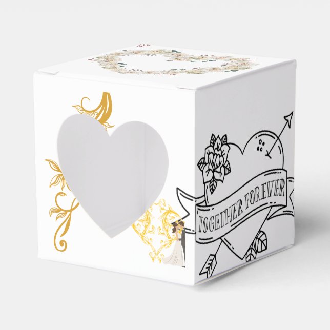 Elegante Floral, Gold-Gunst-Box Geschenkschachtel (Vorderseite)