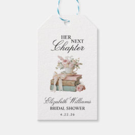 Elegante Floral Ihr Nächstes Kapitel Brautparty  Geschenkanhänger