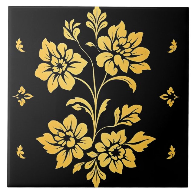Elegante Floral Luxury Moderne Kollektion Fliese (Vorderseite)