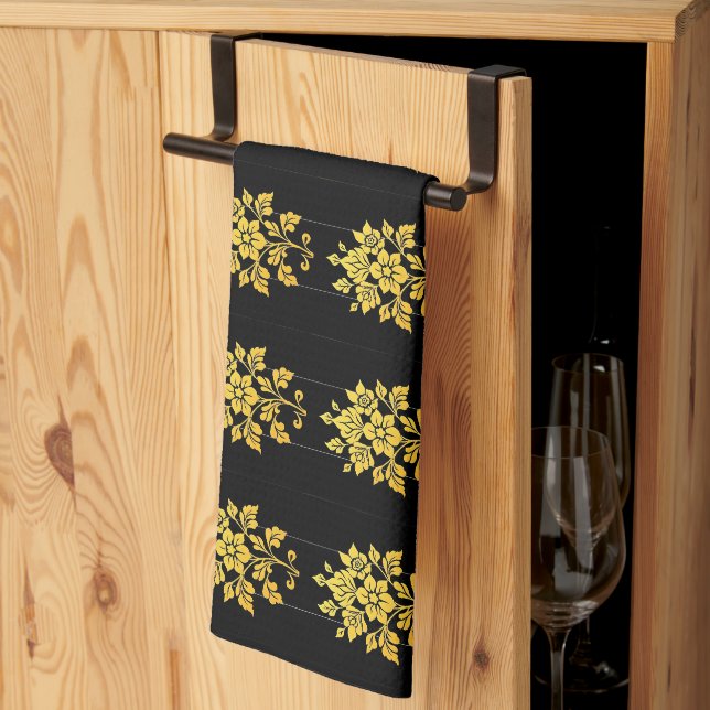 Elegante Floral Luxury Popular Collection Geschirrtuch (Drittel gefaltet)