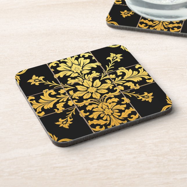 Elegante Floral Luxury Trendy Collection Getränkeuntersetzer (Linke Seite)