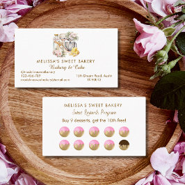 Elegante Floral Mixer Stand Bakery Loyalty Card Treuekarte