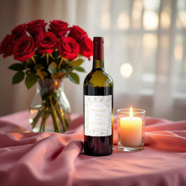 Elegante Florale Abschiedsparty zum Ruhestand Weinetikett