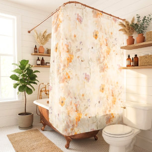 Elegante Florale Aquarell Duschvorhang