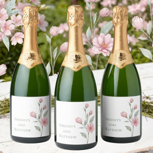 Elegante Florale Aquarell-Rosa-Salbei-Frühlingshoc