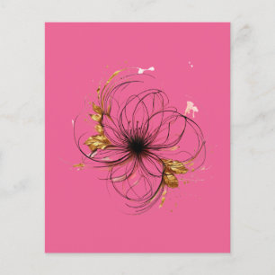 Elegante florale Aquarellkunst Flyer