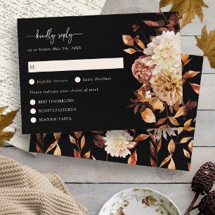 Elegante Florale Boho-RSVP-Karte RSVP Karte