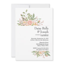 Elegante Florale Botanische Rose Pink Hochzeit