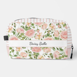 Elegante florale botanische Rose Pink Hochzeitstas Waschbeutel