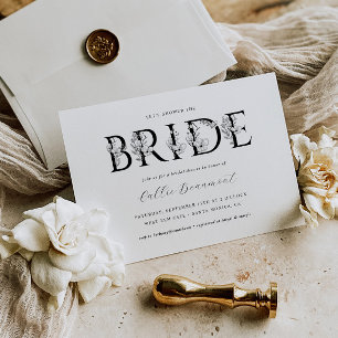 Elegante florale Brautparty Party Einladung Card