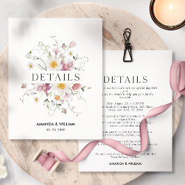 Elegante florale Details - Umschließungskarte RSVP Karte