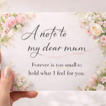 Elegante Florale „Eine Nachricht an meine liebe Mu