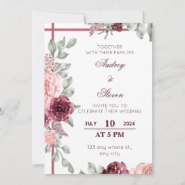 Elegante florale Einladungskarte