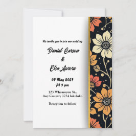 Elegante florale Einladungskarte