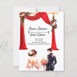 Elegante florale Einladungskarte - Romantische Hoc