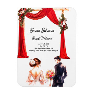 Elegante florale Einladungskarte - Romantische Hoc Magnet