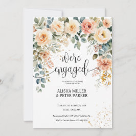 Elegante florale Engagement Party Einladung