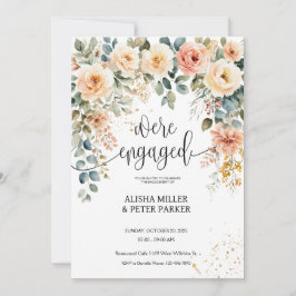 Elegante florale Engagement Party Save The Date