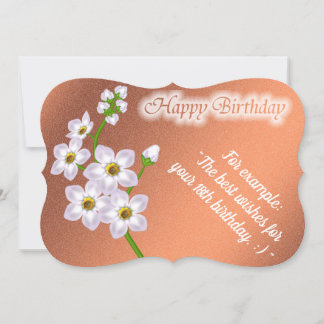 Elegante florale Geburtskarte