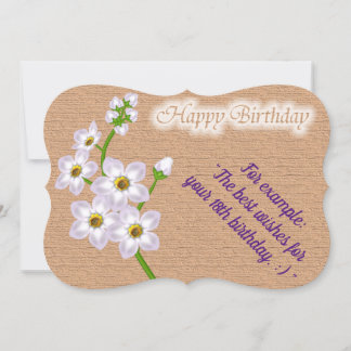 Elegante florale Geburtskarte