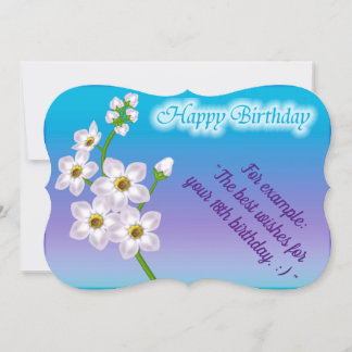 Elegante florale Geburtskarte