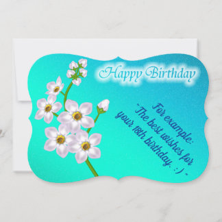 Elegante florale Geburtskarte