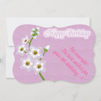 Elegante florale Geburtskarte