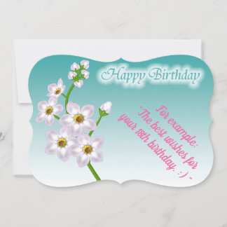 Elegante florale Geburtskarte