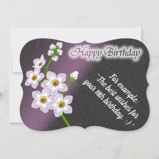 Elegante florale Geburtskarte