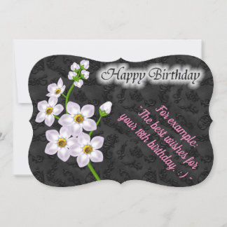 Elegante florale Geburtskarte