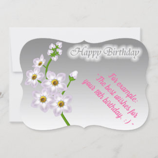 Elegante florale Geburtskarte