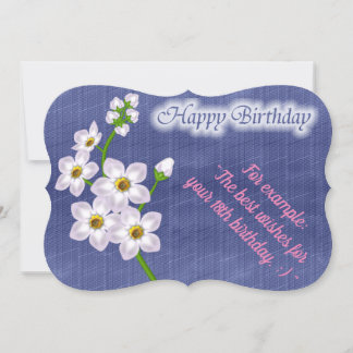 Elegante florale Geburtskarte