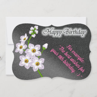 Elegante florale Geburtskarte