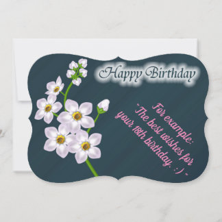 Elegante florale Geburtskarte