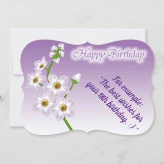 Elegante florale Geburtskarte